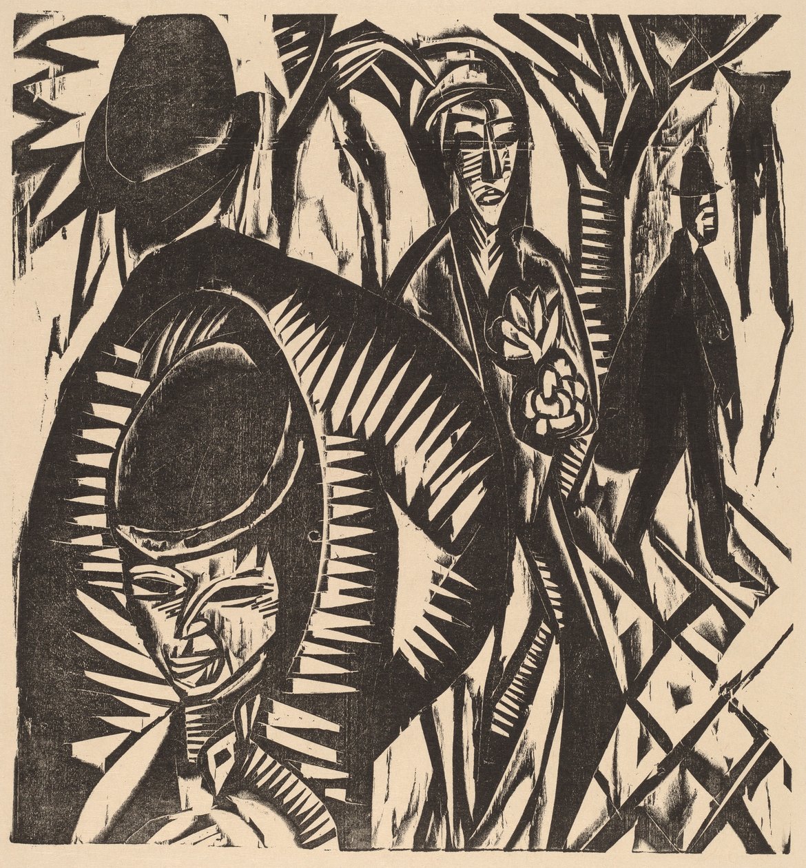 Gadescene efter regnen, 1914. af Ernst Ludwig Kirchner