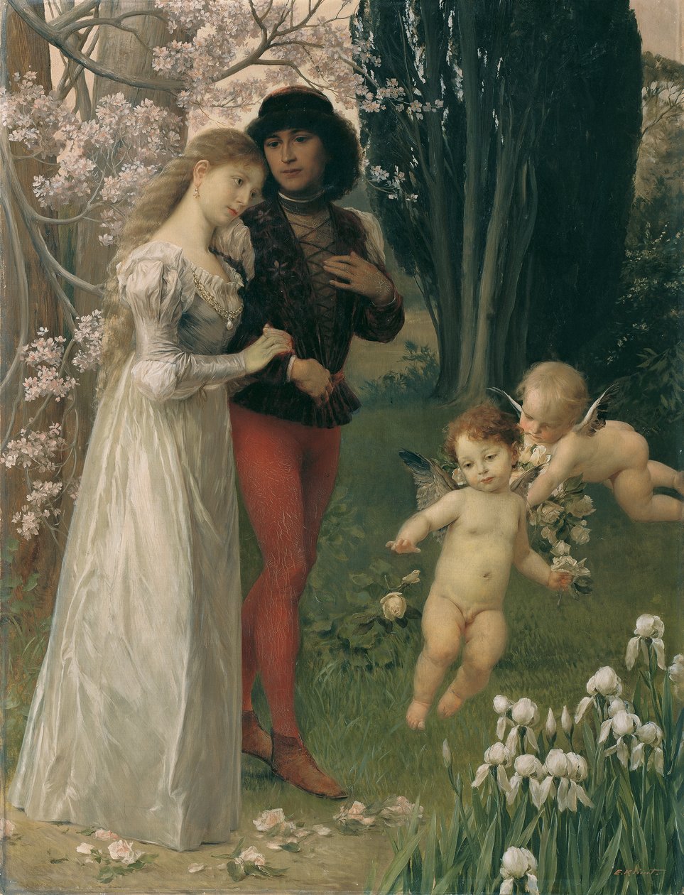 Francesca fra Rimini og Paolo af Ernst Klimt