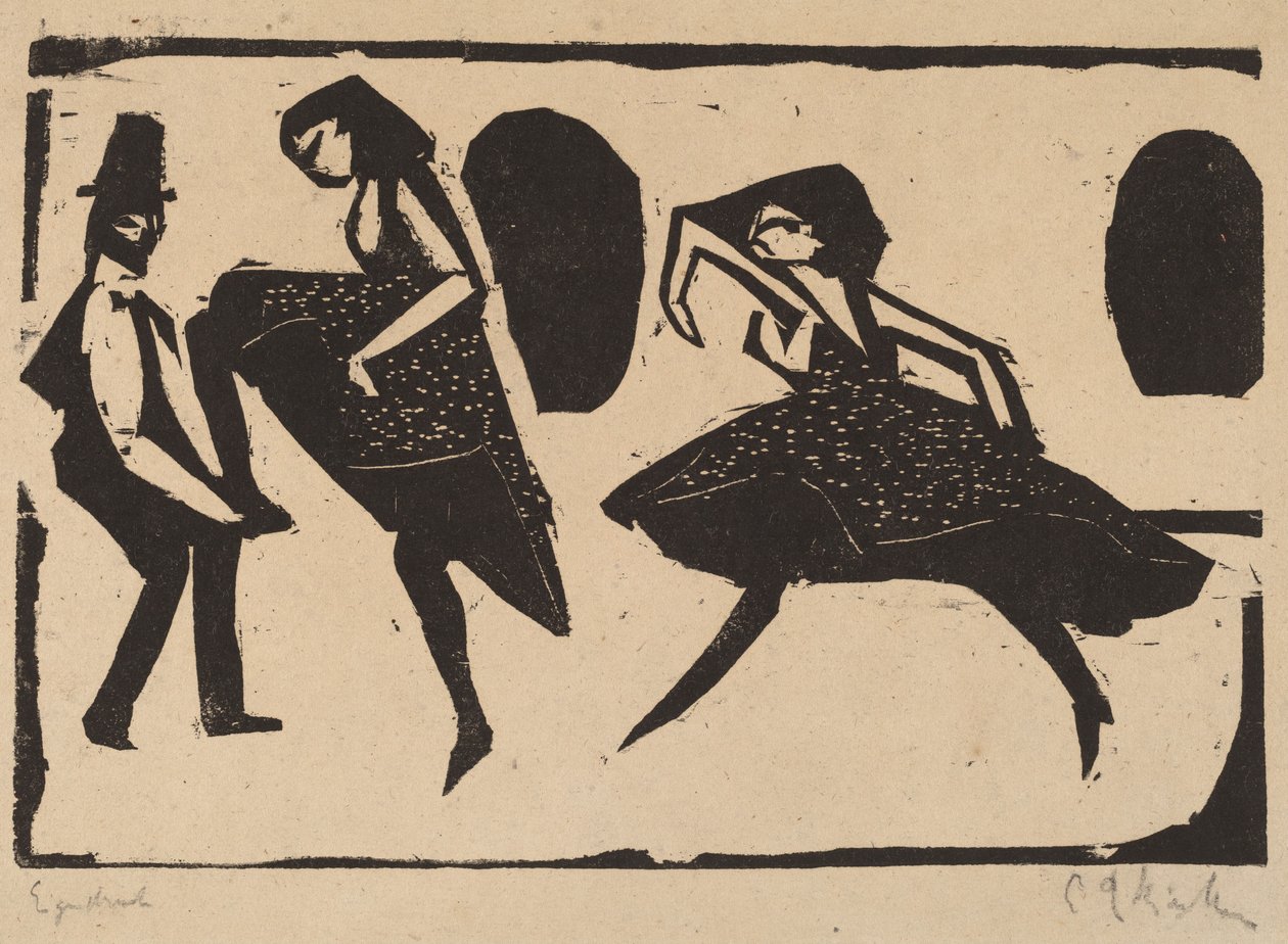 Akrobatisk dans af Ernst Ludwig Kirchner