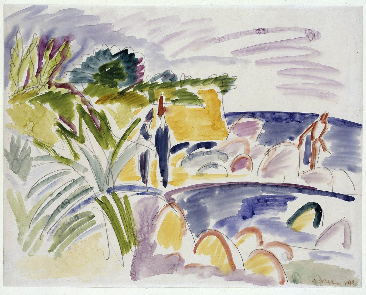 Stranden ved Femern, 1913 af Ernst Ludwig Kirchner