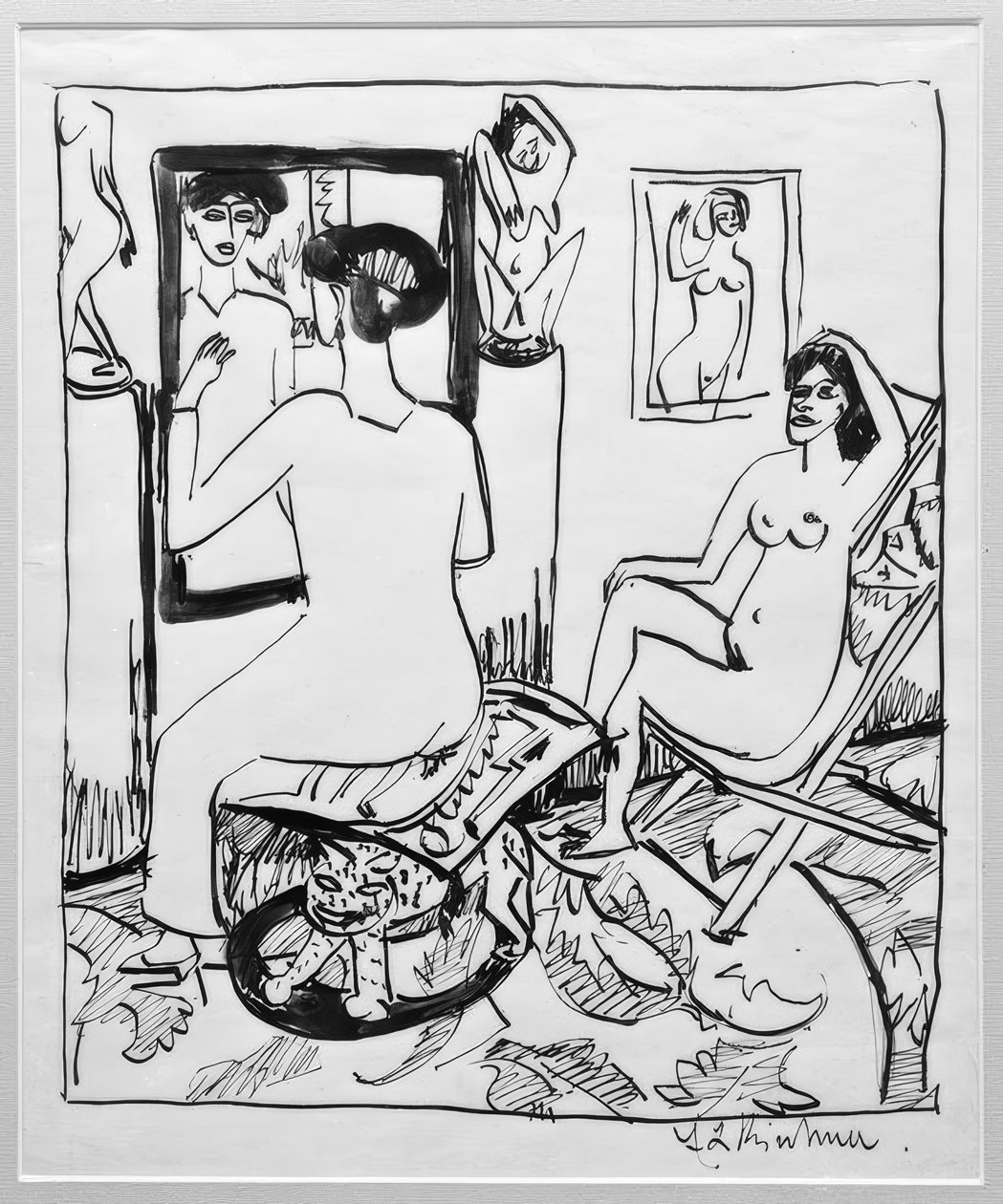 Interiør II af Ernst Ludwig Kirchner