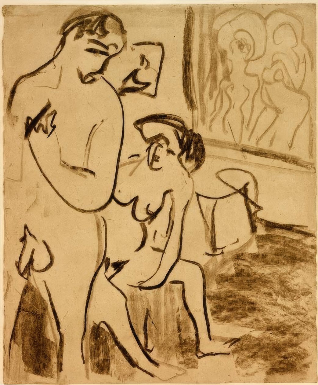 Par i studiet af Ernst Ludwig Kirchner