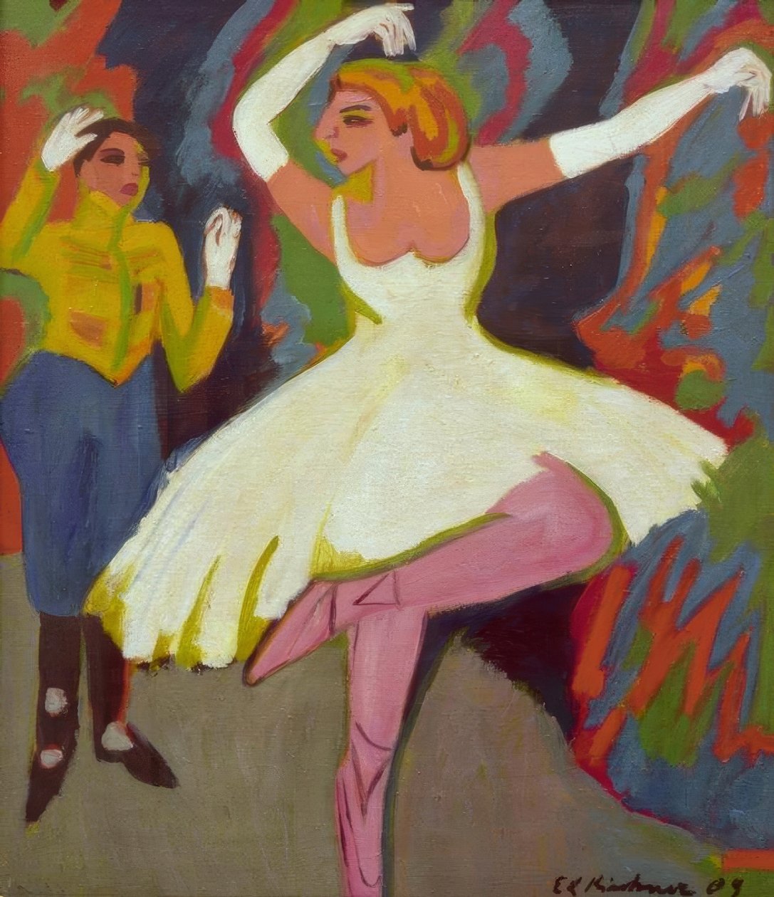 Russisk dansepar af Ernst Ludwig Kirchner