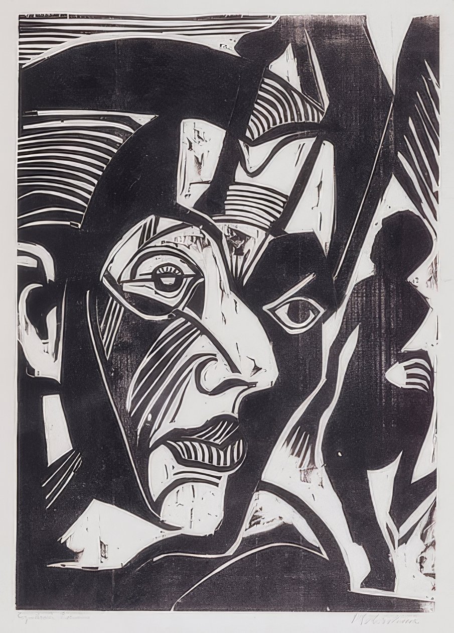 Selvportræt (bjergenes melankoli). 1929 af Ernst Ludwig Kirchner