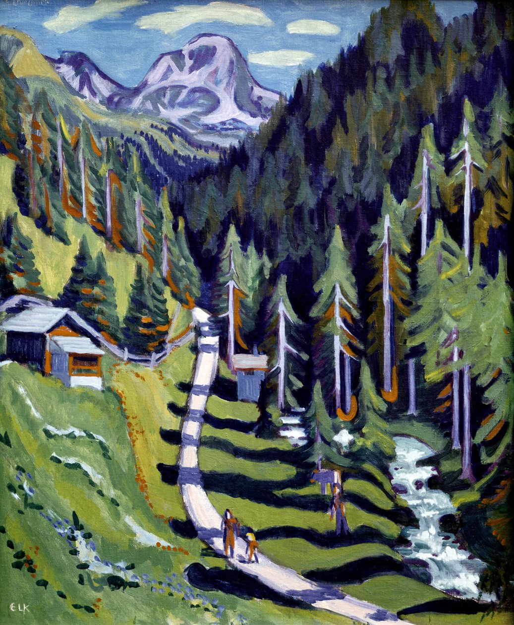 Sertig-dalen. 1937. (olie på lærred) af Ernst Ludwig Kirchner