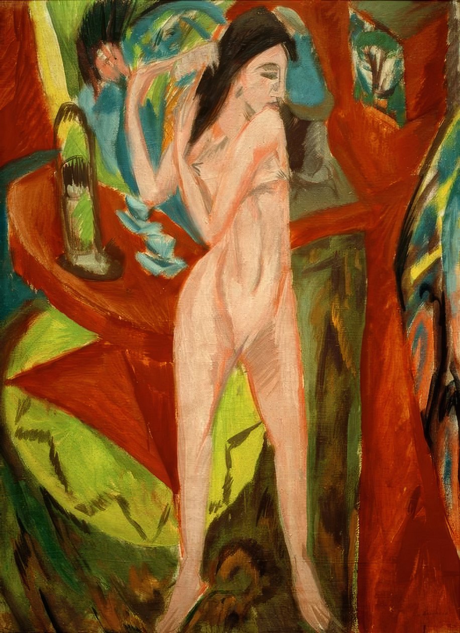 Kæmmehandling af Ernst Ludwig Kirchner