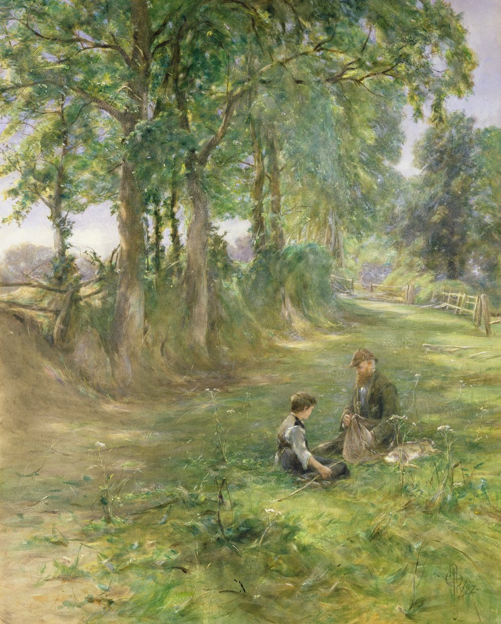 The Gamekeepers Rest, 1897 (wc) af Erskine E. Nicol