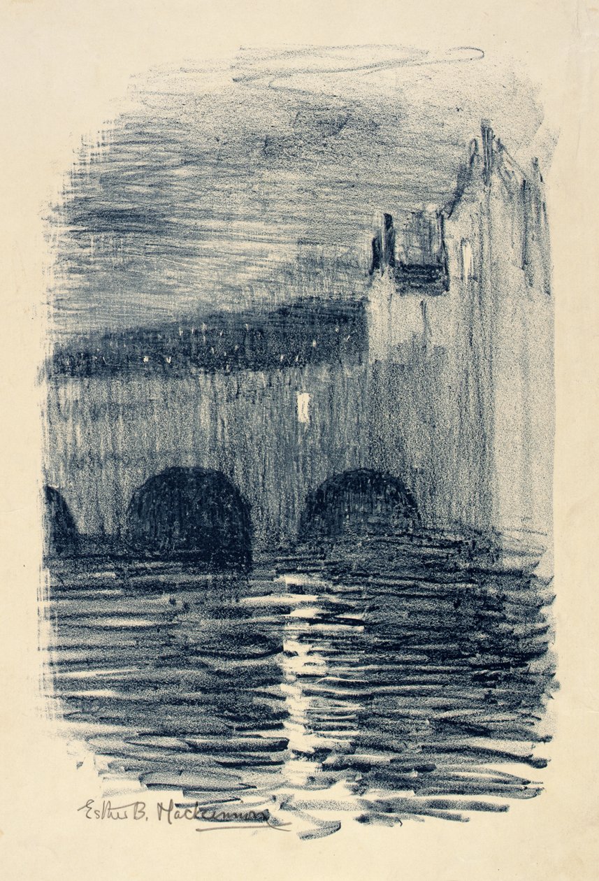 Pulteney Bridge, Bath - tusmørke af Esther Blaikie MacKinnon