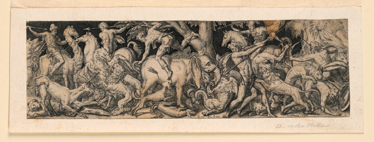 Vilddyrsjagt (frise) af Etienne Delaune