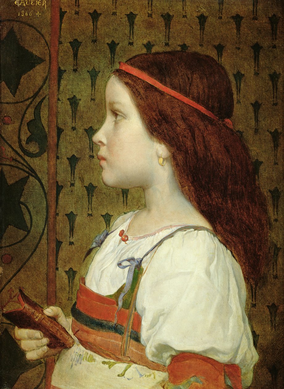 Hoved af et barn, 1866 af Etienne Gautier