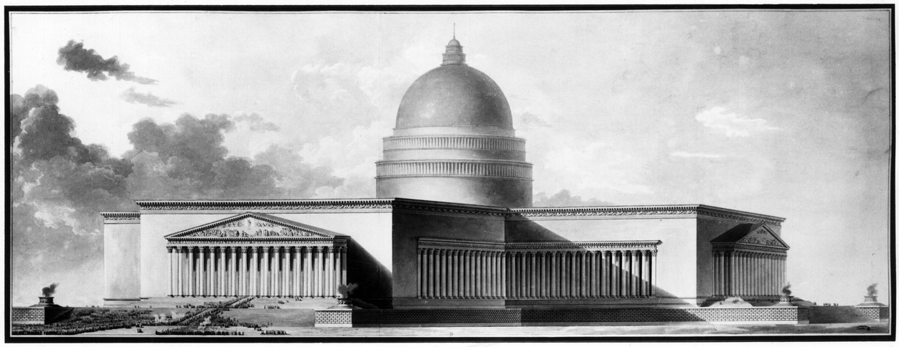 Metropole, facader - E.L. Boullee. af Etienne Louis Boullee