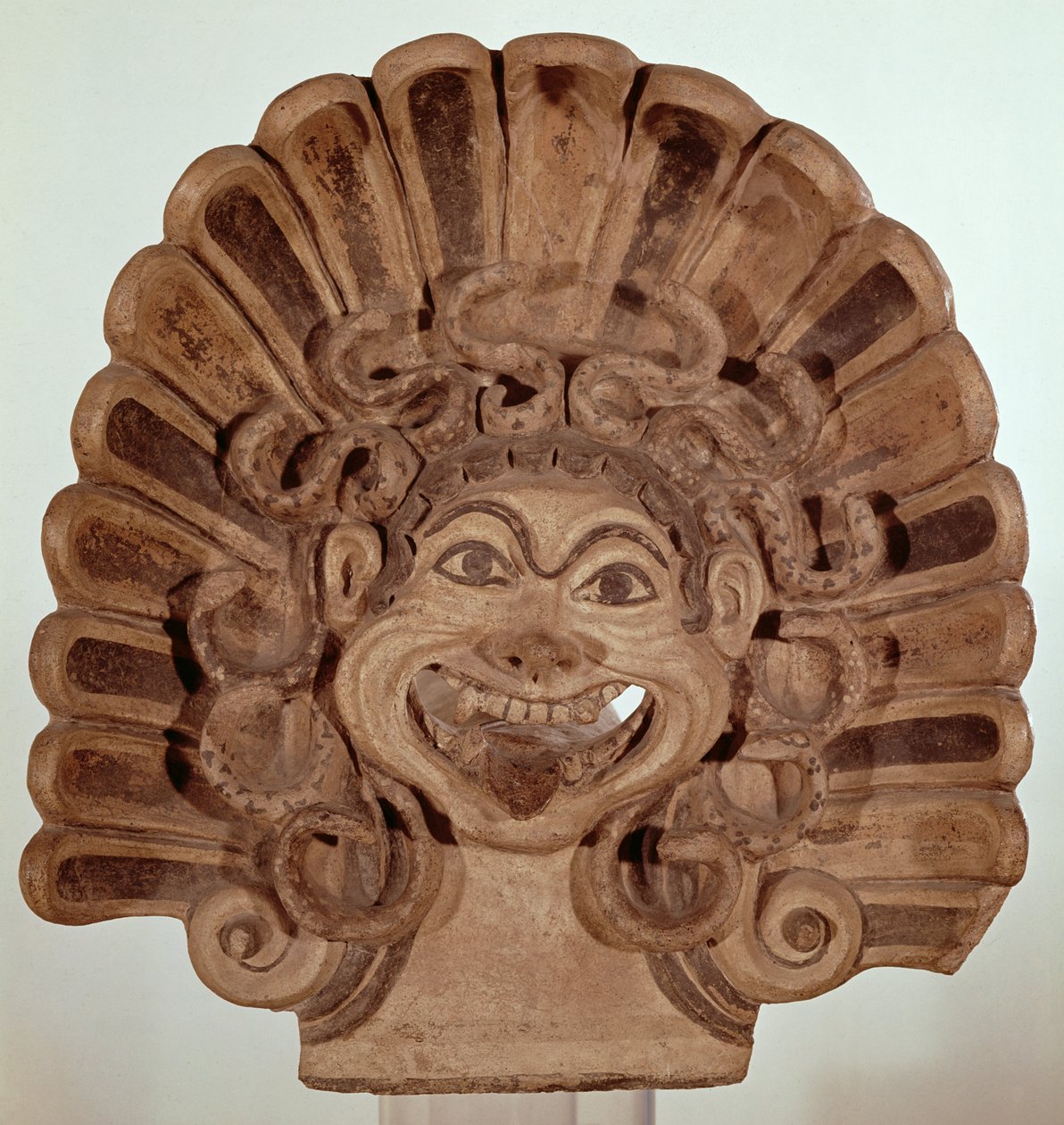 Antefix med hovedet af en gorgon, fra Portonaccio-templet, Veii, ca. 500 f.Kr. af Etruscan