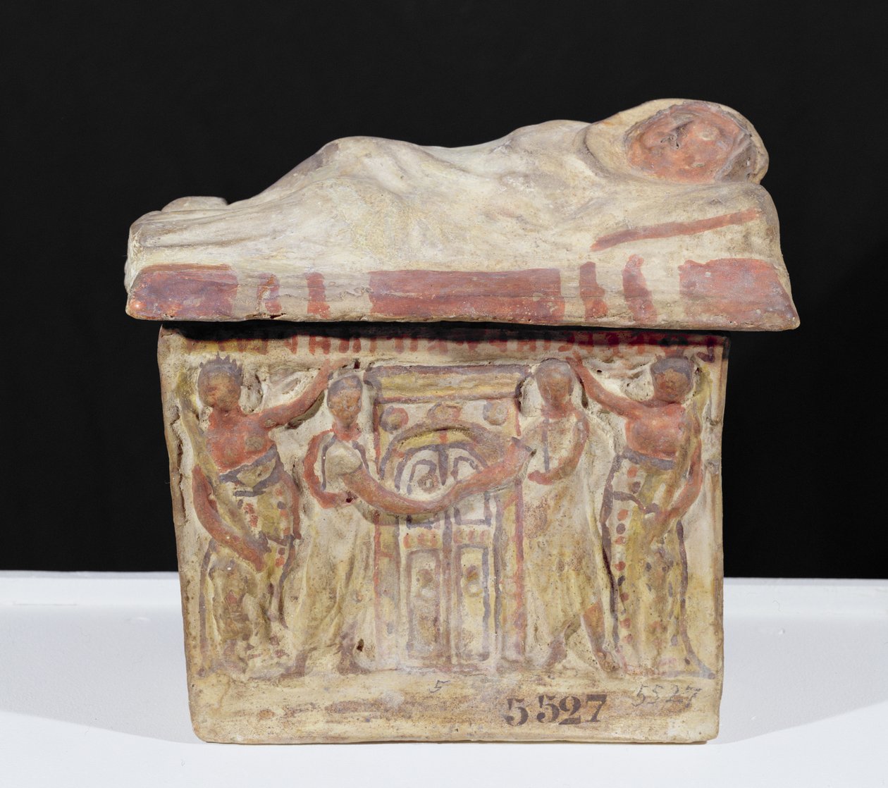 Etruskisk cinerary urne, tidligt 1. århundrede f.Kr. (terracotta) af Etruscan