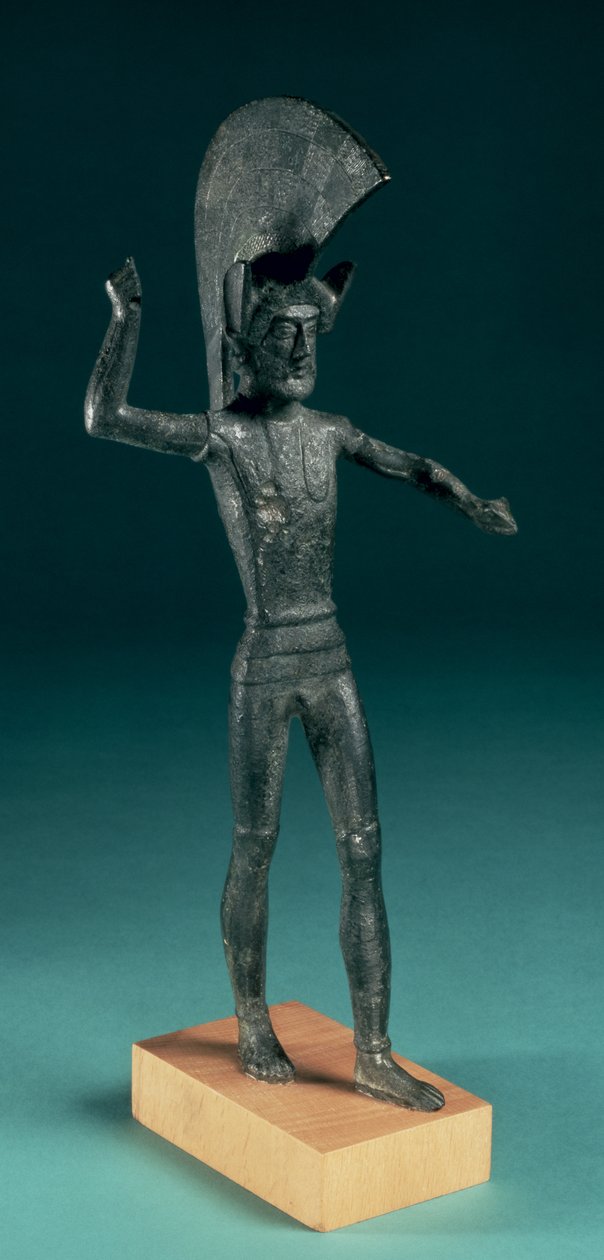 Kriger, fra Umbrien, etruskisk, 5. århundrede f.Kr. (bronze) af Etruscan