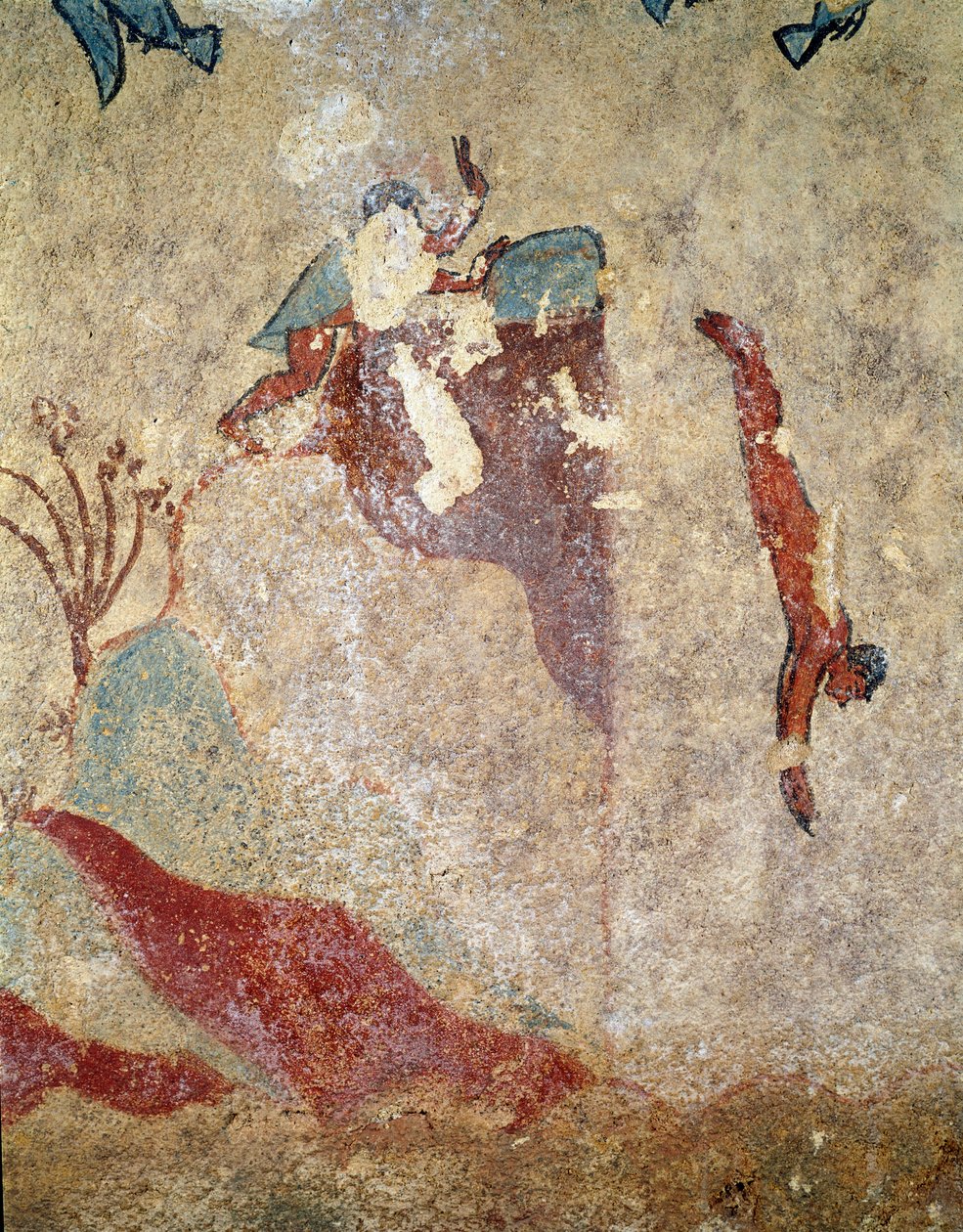 En dykker. (Detalje af freskomaleri, 520-510 f.Kr.) af Etruscan