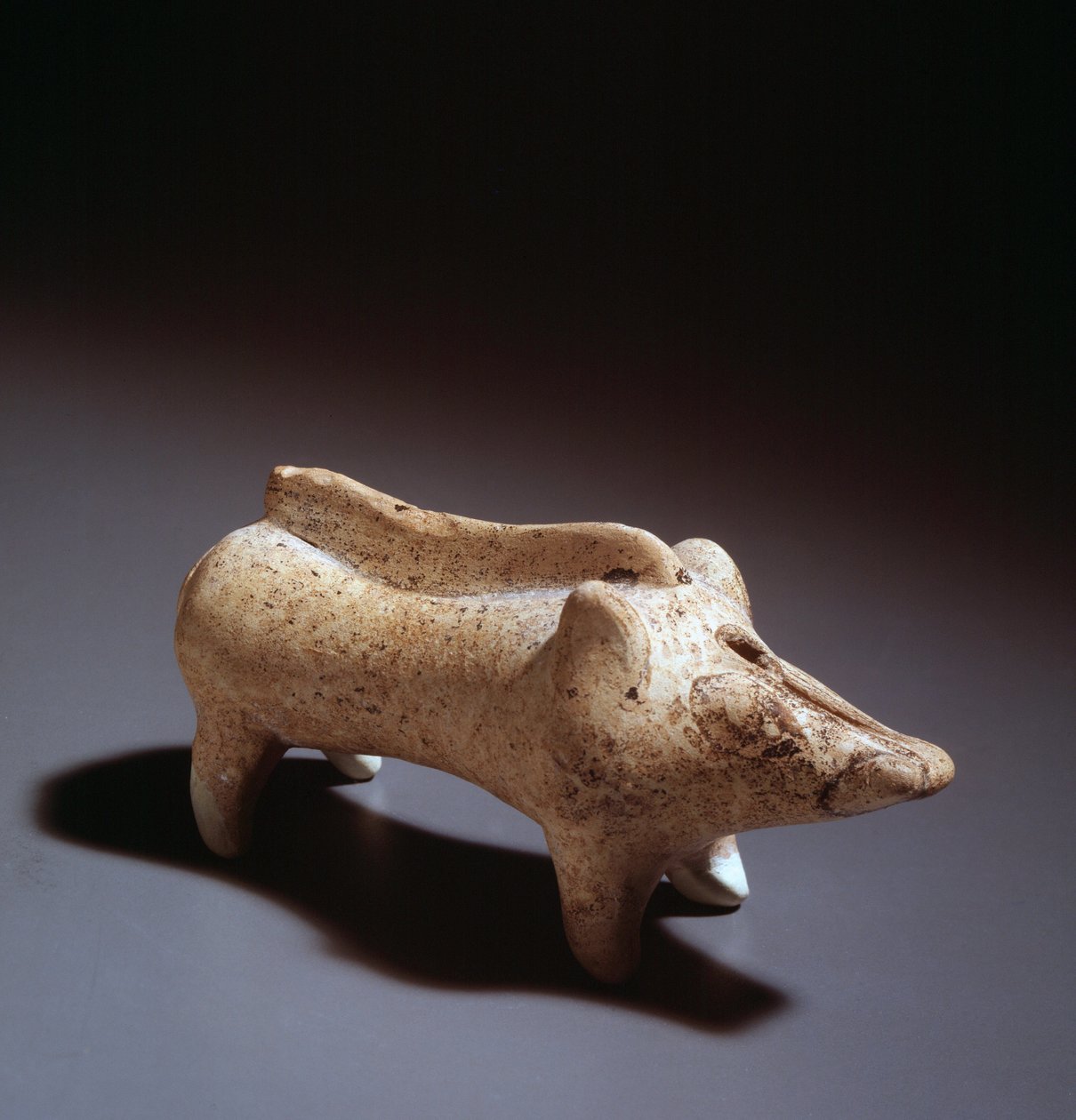Griseformet keramisk unguentarium, 580-560 f.Kr af Etruscan