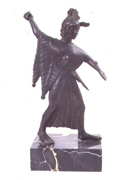 Figur af Minerva-kampe, etruskisk (bronze) af Etruscan Etruscan