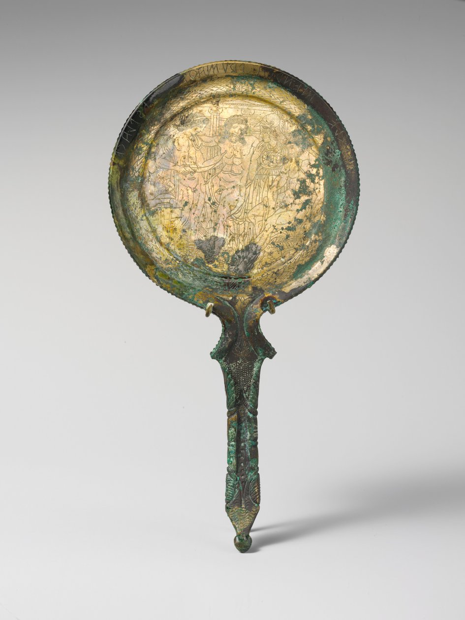 Spejl, tidligt 3. århundrede f.Kr. (bronze) af Etruscan Etruscan