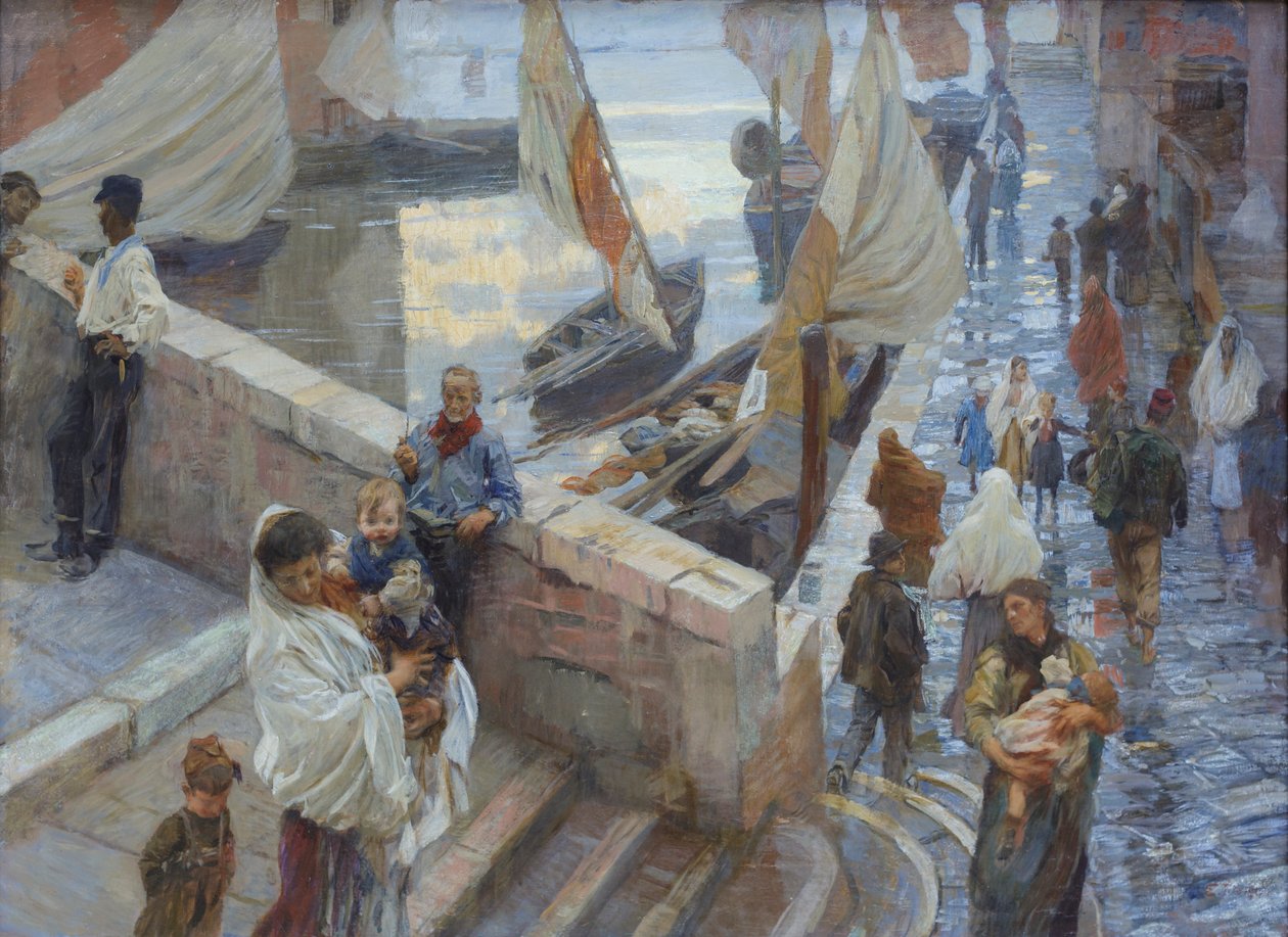 Efter regnen i Chioggia af Ettore Tito