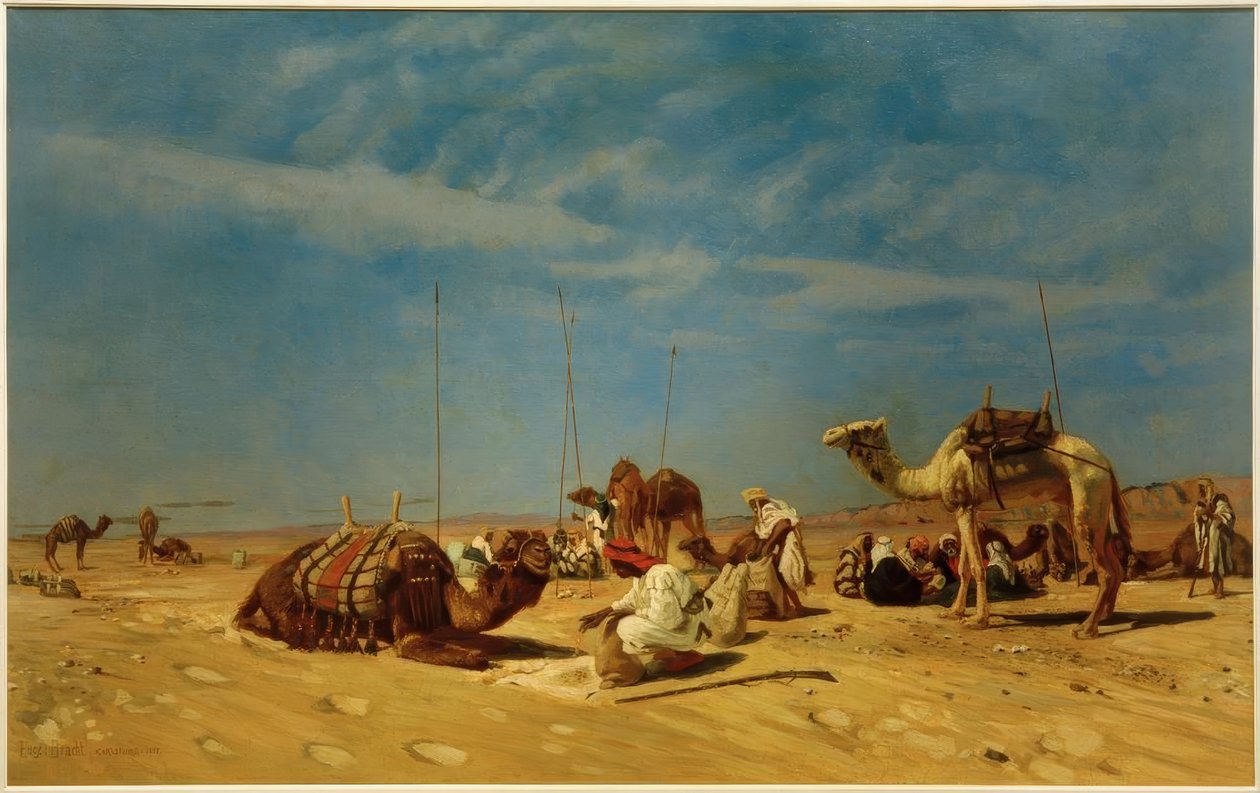 Hvil i Araba (Petrean Arabia) af Eugen Felix Prosper Bracht