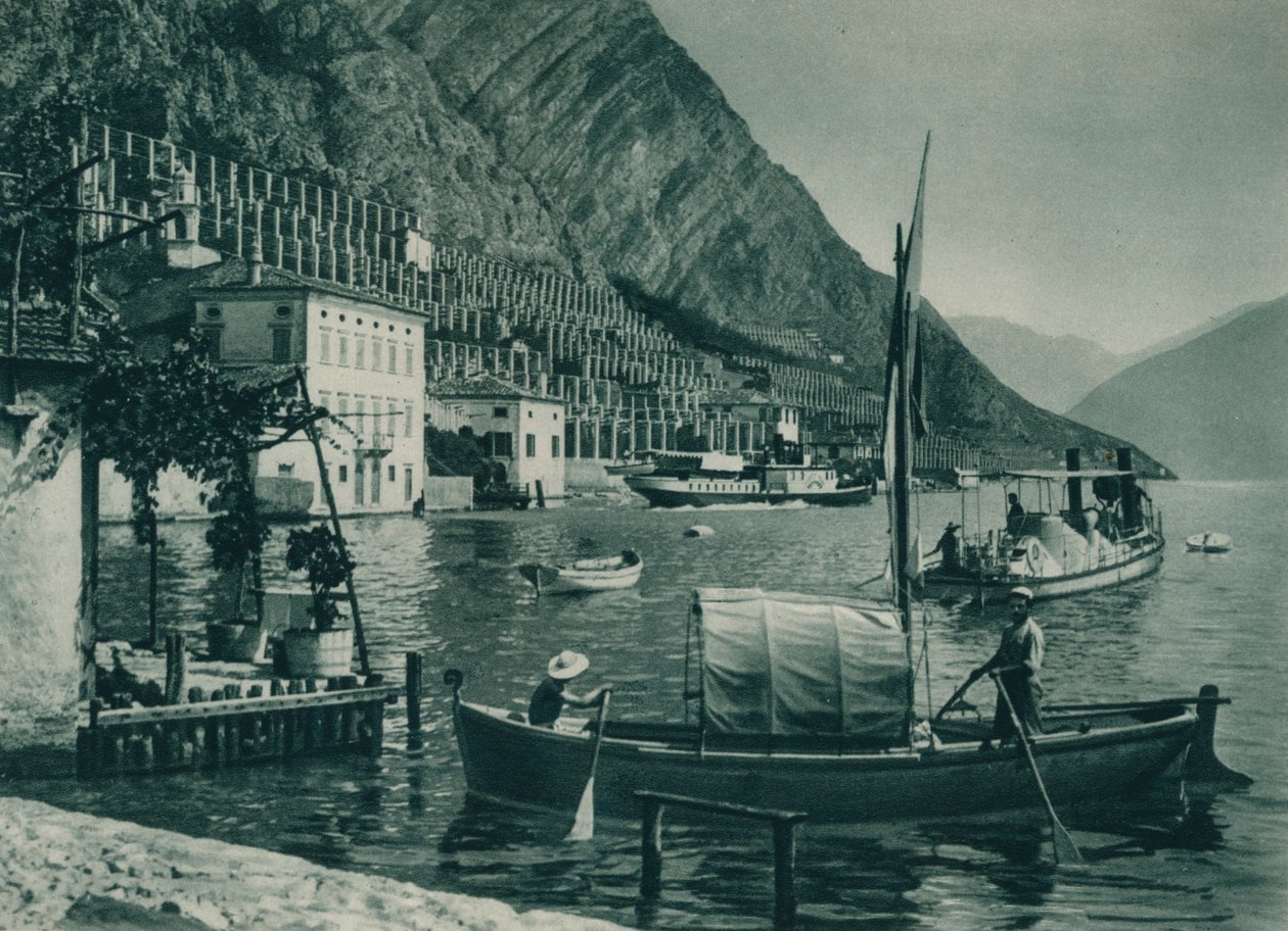 Havn i Limone sul Garda, Italien, 1927 af Eugen Poppel