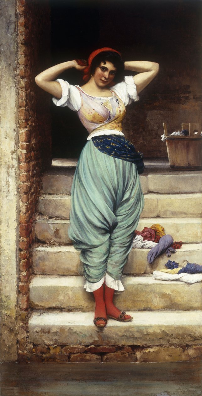 Vaskekonen, 1878 af Eugen von Blaas
