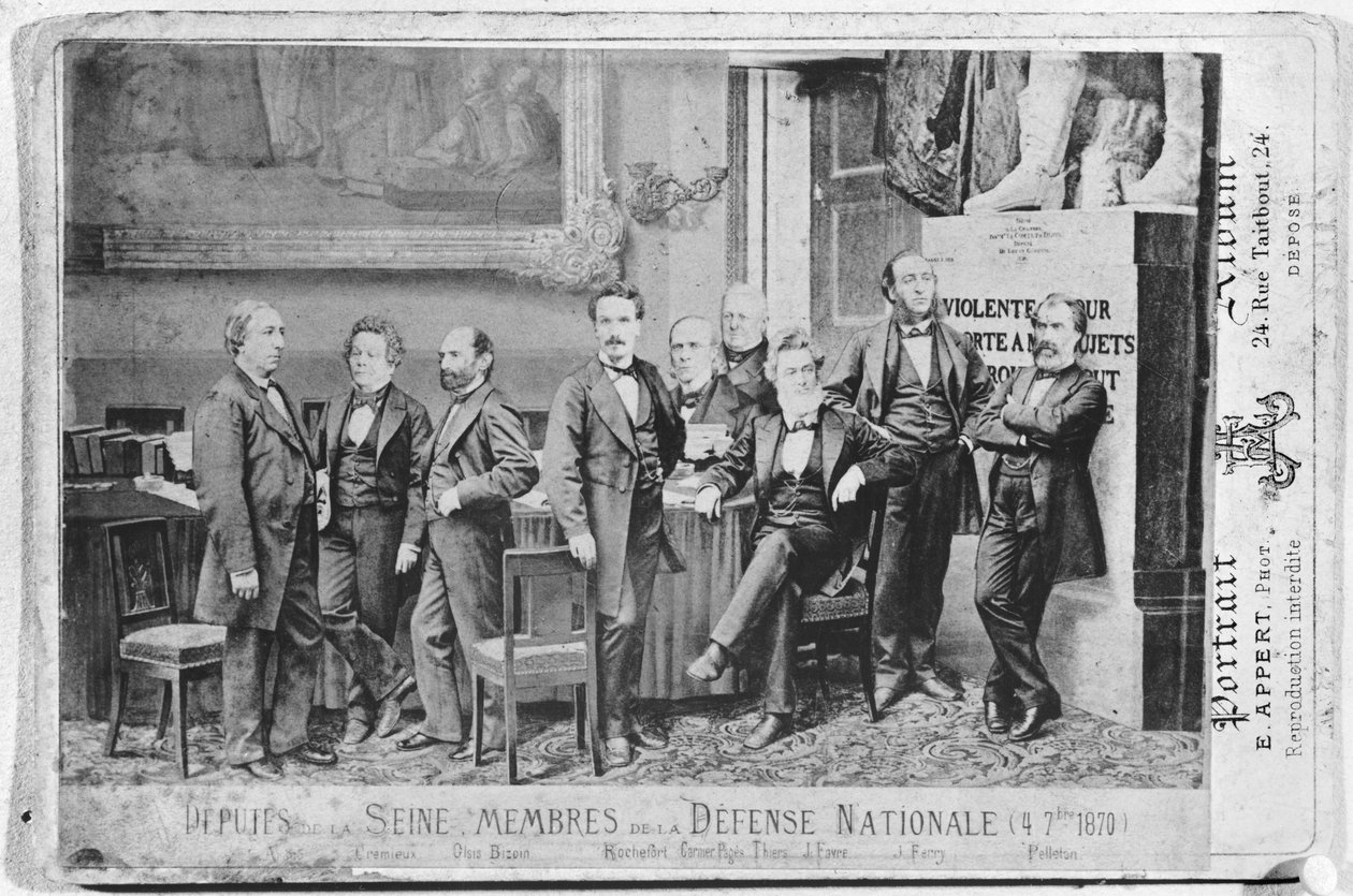 Seine-deputerede, medlemmer af den nationale forsvarsregering den 4. september 1870, 1870 af Eugene Appert