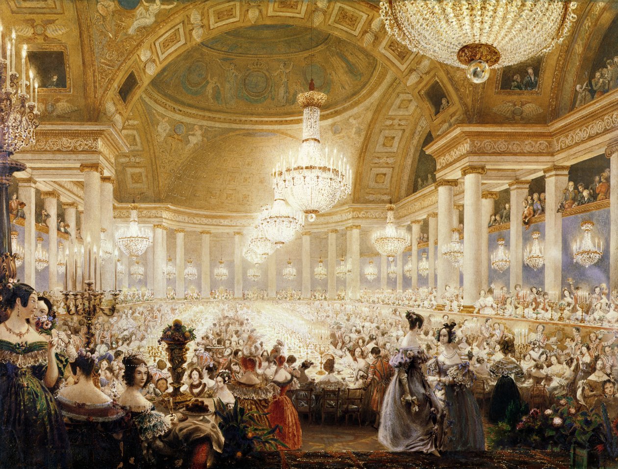 Kvinder spiste på Tuilerierne i 1835 af Eugene Emmanuel Viollet le Duc