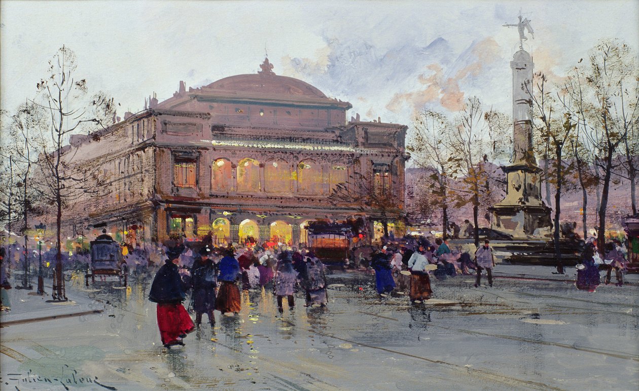 Chatelet-pladsen af Eugene Galien Laloue