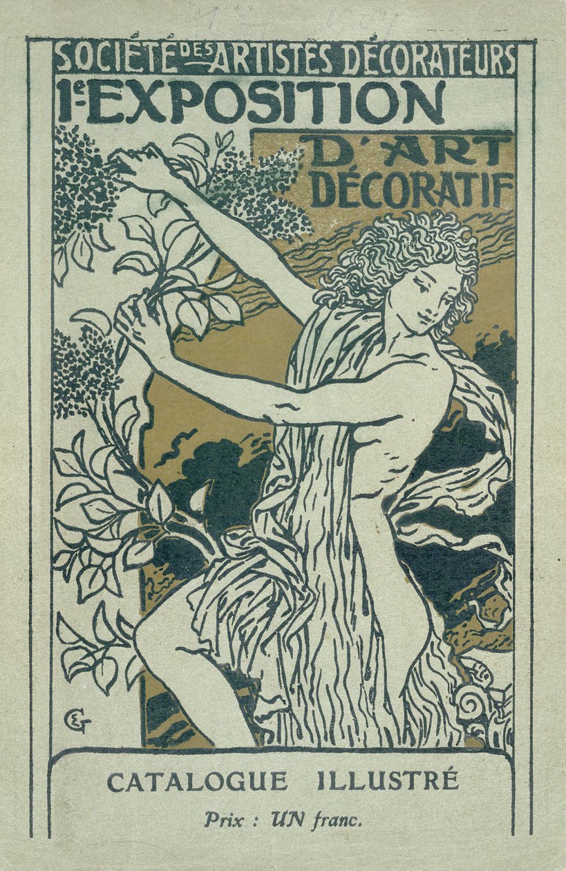 Katalogomslag til den 1. udstilling af dekorativ kunst i Paris, januar 1901 af Eugene Grasset