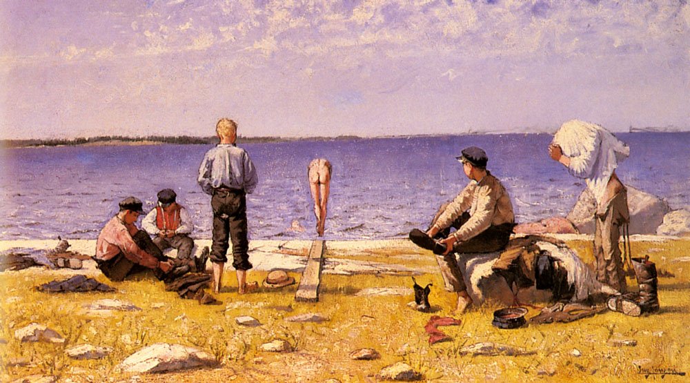 Drenge på stranden af Eugène Jansson