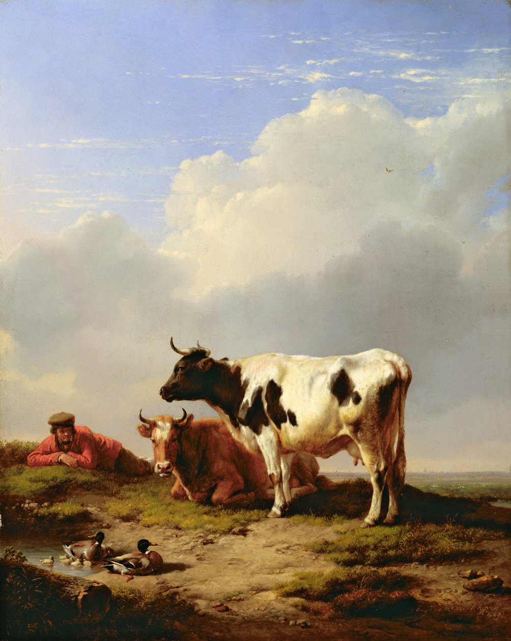 Middagspause, 1847 af Eugene Joseph Verboeckhoven