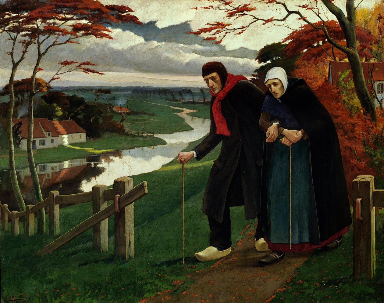 Slutningen af efteråret eller, de blinde, 1889 af Eugene Laermans