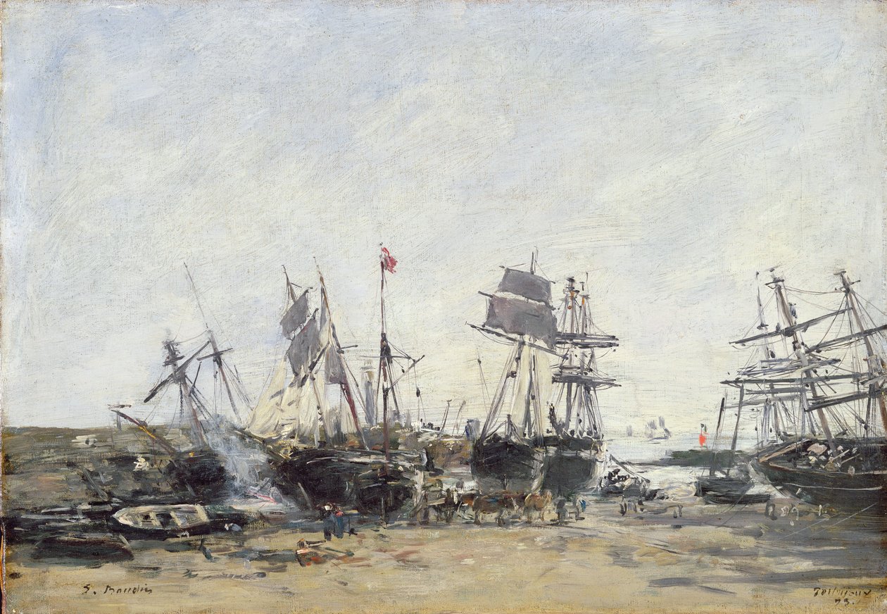 Portrieux, ca. 1873 af Eugene Louis Boudin