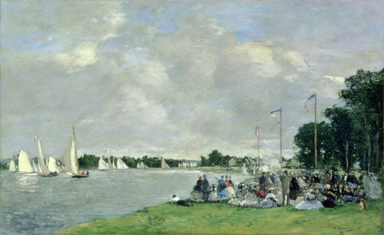 Regatta i Argenteuil, 1866 af Eugene Louis Boudin