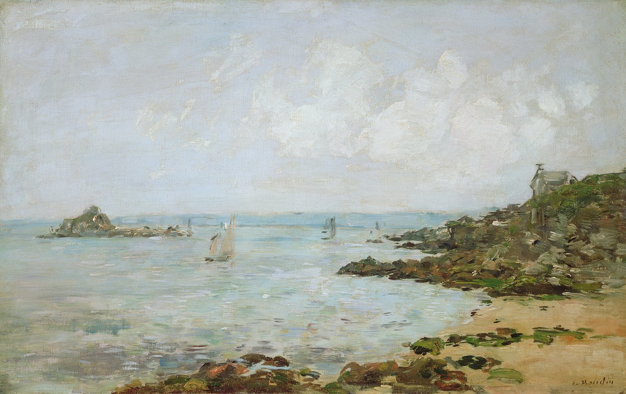 Douarnenez-bugten og Ile Tristan af Eugene Louis Boudin