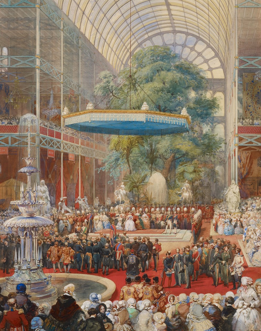 Åbningen af den store udstilling, 1. maj 1851 af Eugene Louis Lami