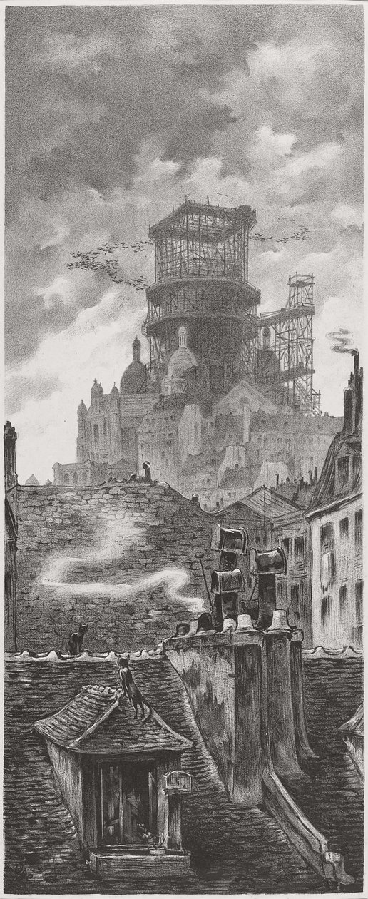 Opførelsen af ​​den hellige domstol, ca. 1910 af Eugene Oge