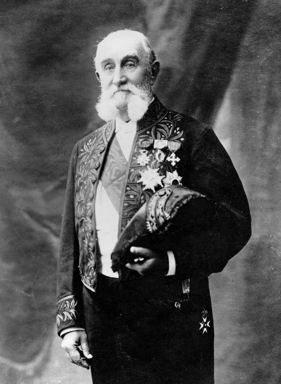 Portræt af Alfred Grandidier, ca.1885 af Eugene Pirou