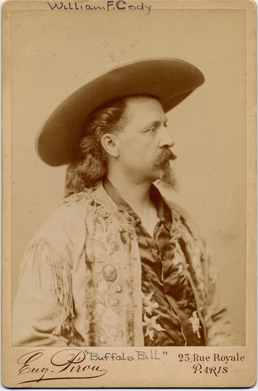 William Frederick Cody, Buffalo Bill (1846-1917), amerikansk soldat og performer (albummetryk) af Eugene Pirou