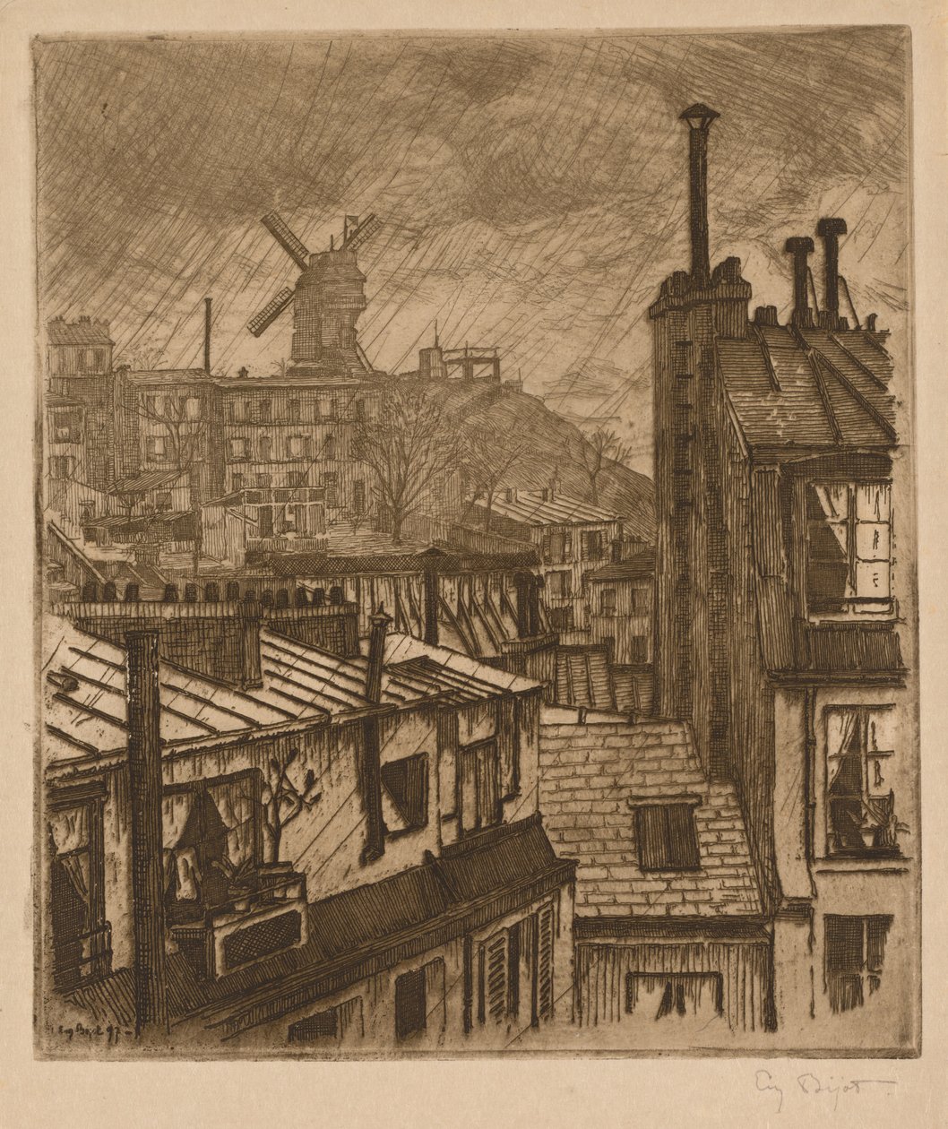 Montmartre, Moulin de la Galette, 1897. af Eugene Bejot