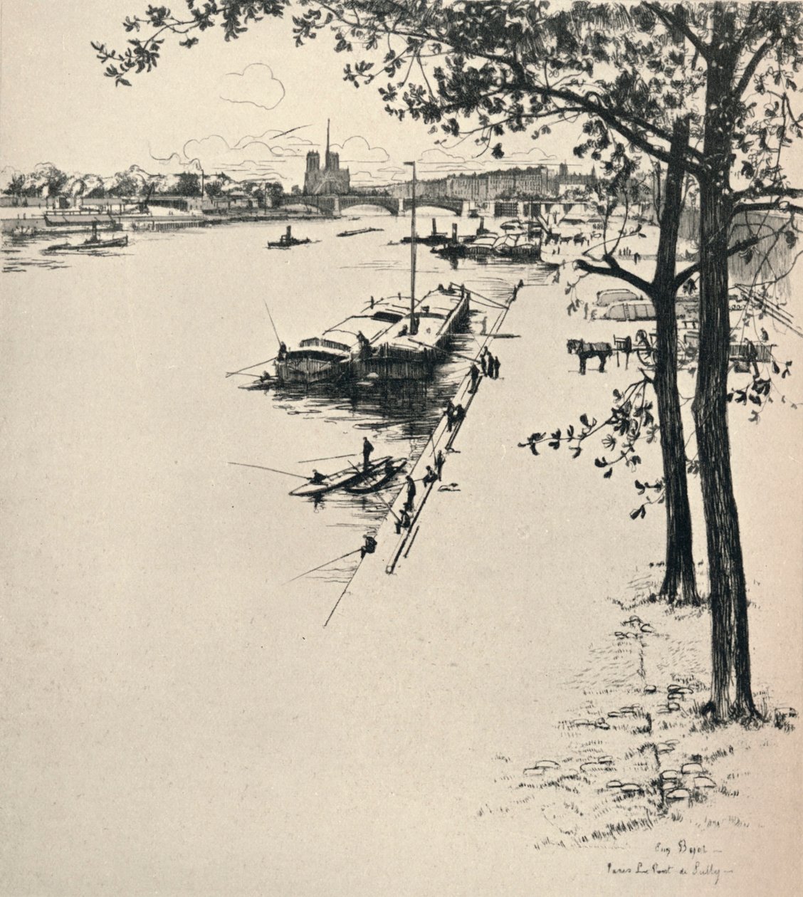 Pont de Sully, 1915 af Eugene Bejot