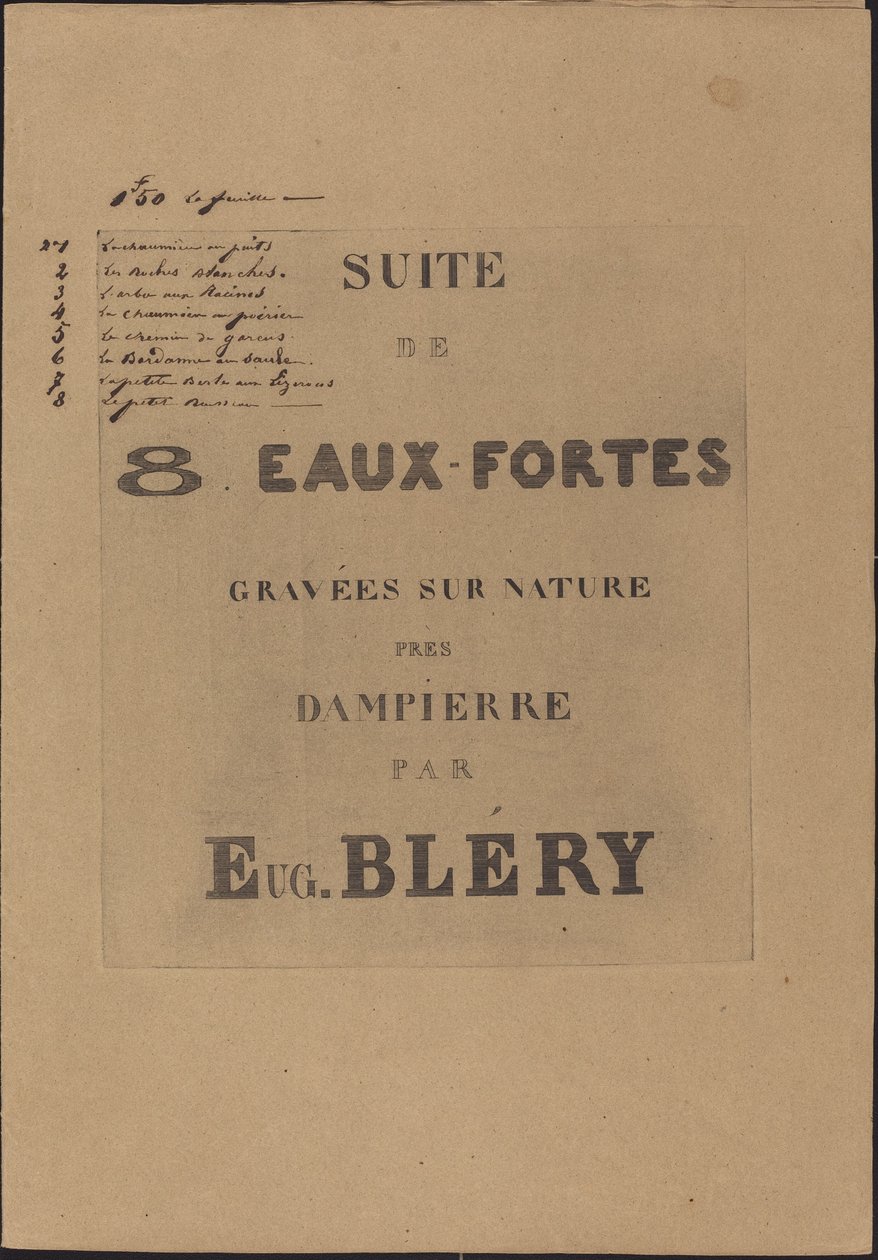 8 Raderinger indgraveret paa Naturen af Eugene Bléry