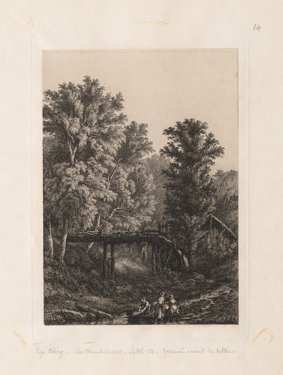 Vasketøjerne, 1838. af Eugene Bléry