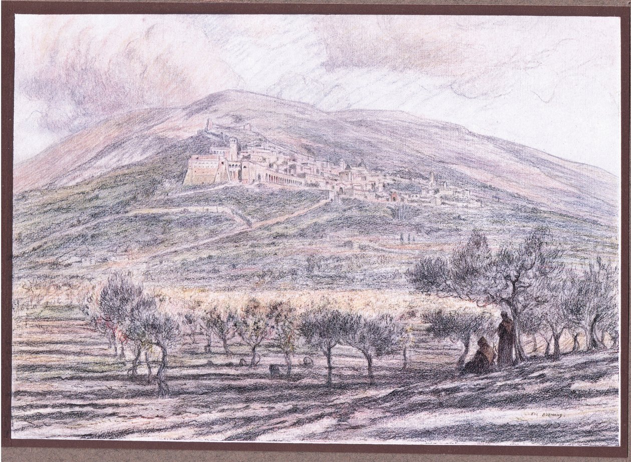 Assisi, 1919 af Eugene Burnand