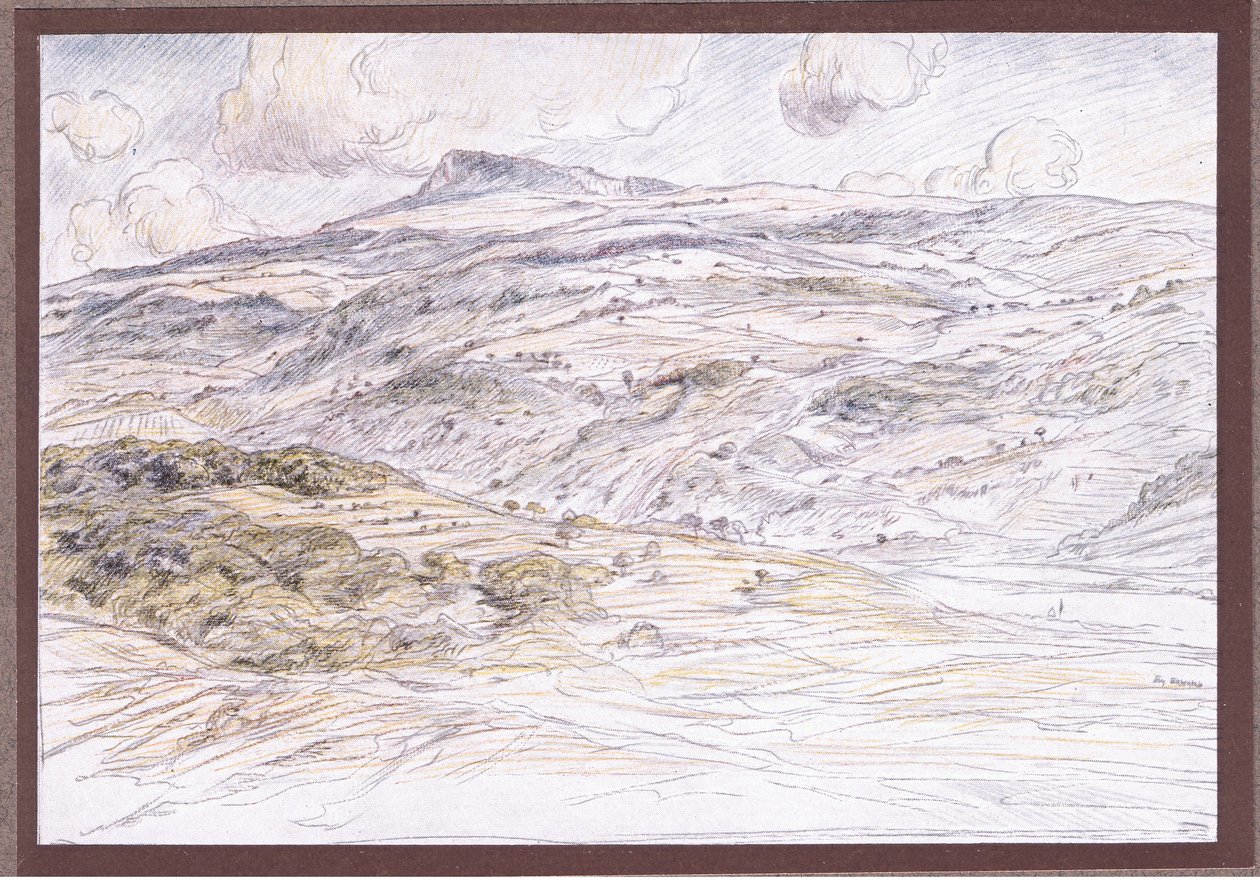 Mount La Verna, 1919 af Eugene Burnand