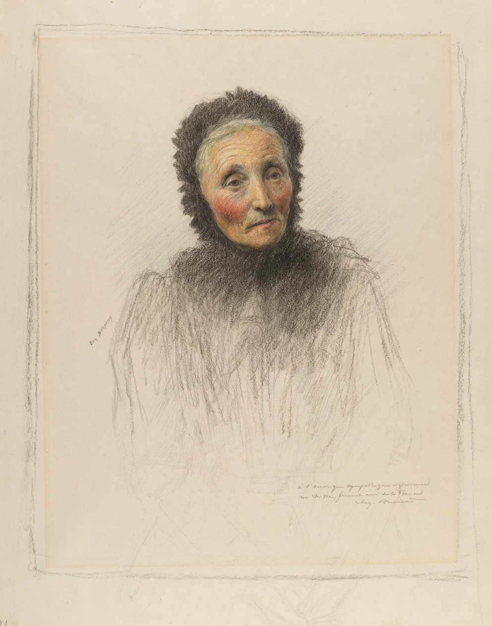 Gammel kvinde af Eugene Burnand
