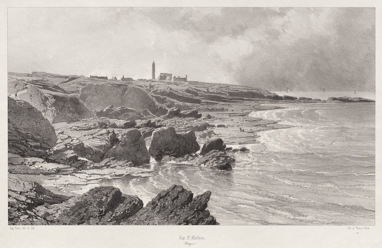 Kap St. Mathieu, 1846. af Eugene Ciceri