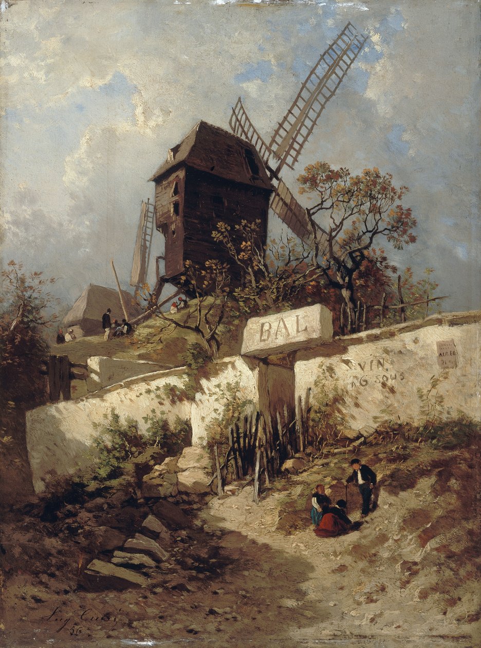 Moulin de la Galette i Montmartre af Eugene Ciceri