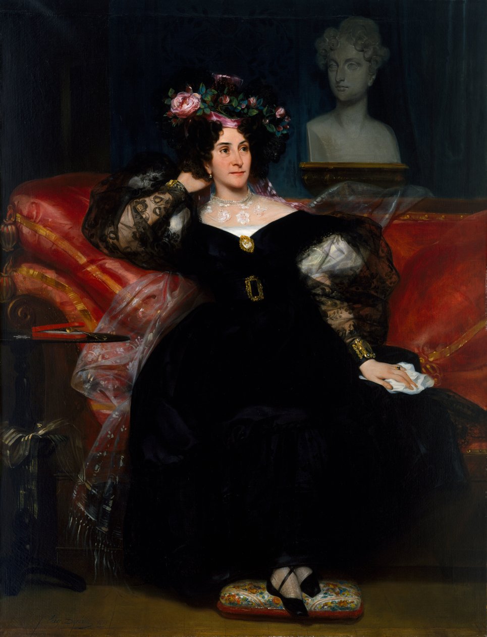 Portræt af Madame Jules-Antoine Droz, 1833 af Eugene Deveria